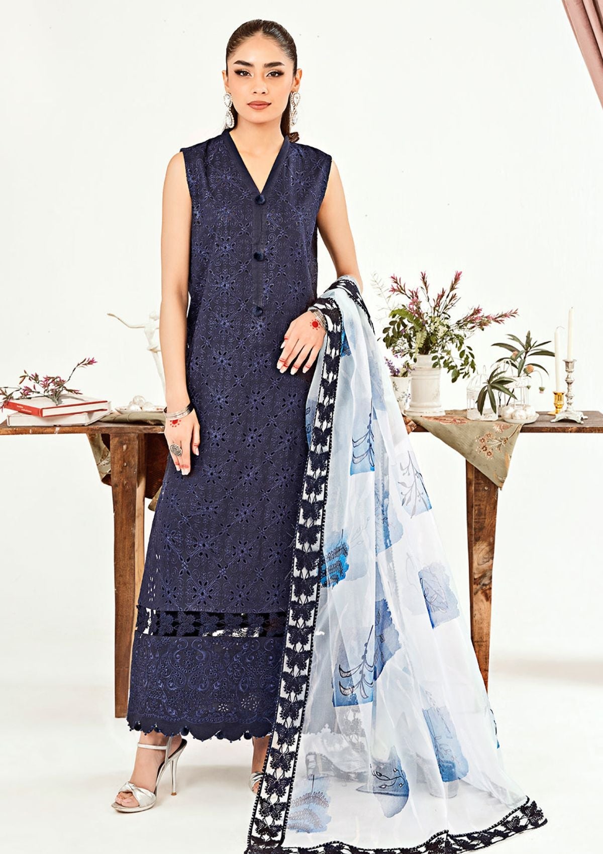 Zoella By Neeshay Embroidered Lawn Suit Unstitched 3 Piece NSH24Z Elara - Summer Collection