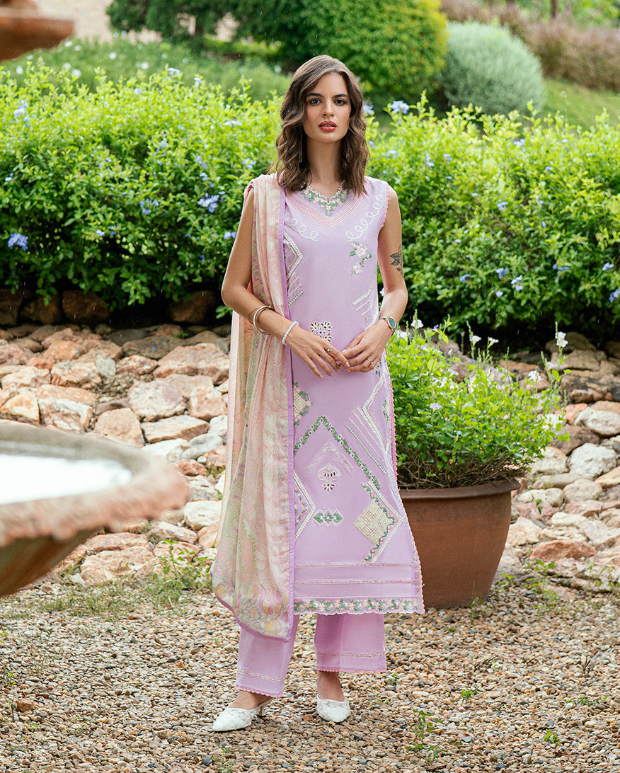 Roheenaz Embroidered Lawn Suits Unstitched 3 Piece D-06 B Mirielle - Summer Collection