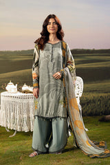 M Basic by Maria B Embroidered Arabic Lawn Suits Unstitched 3 Piece MB25PF MB-06 A - Summer Collection