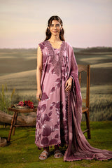 M Basic by Maria B Embroidered Arabic Lawn Suits Unstitched 3 Piece MB25PF MB-01 A - Summer Collection