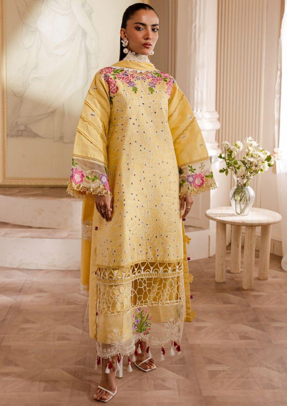 Mira by Parishay Embroidered Khaddar Suit Unstitched 3 Piece MBP-01 - Summer Collection