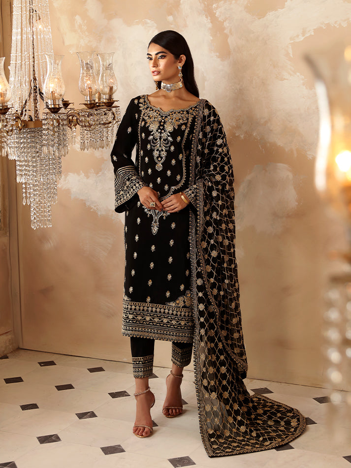 Gulaal Embroidered Silk Suit Unstitched 3 Piece GL24SR GL-SD-24-03 Inaara - Formal Collection