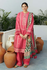 Coco By Zara Shahjahan Embroidered Lawn Suit Unstitched 3 Piece CZS24E D-02 Gul