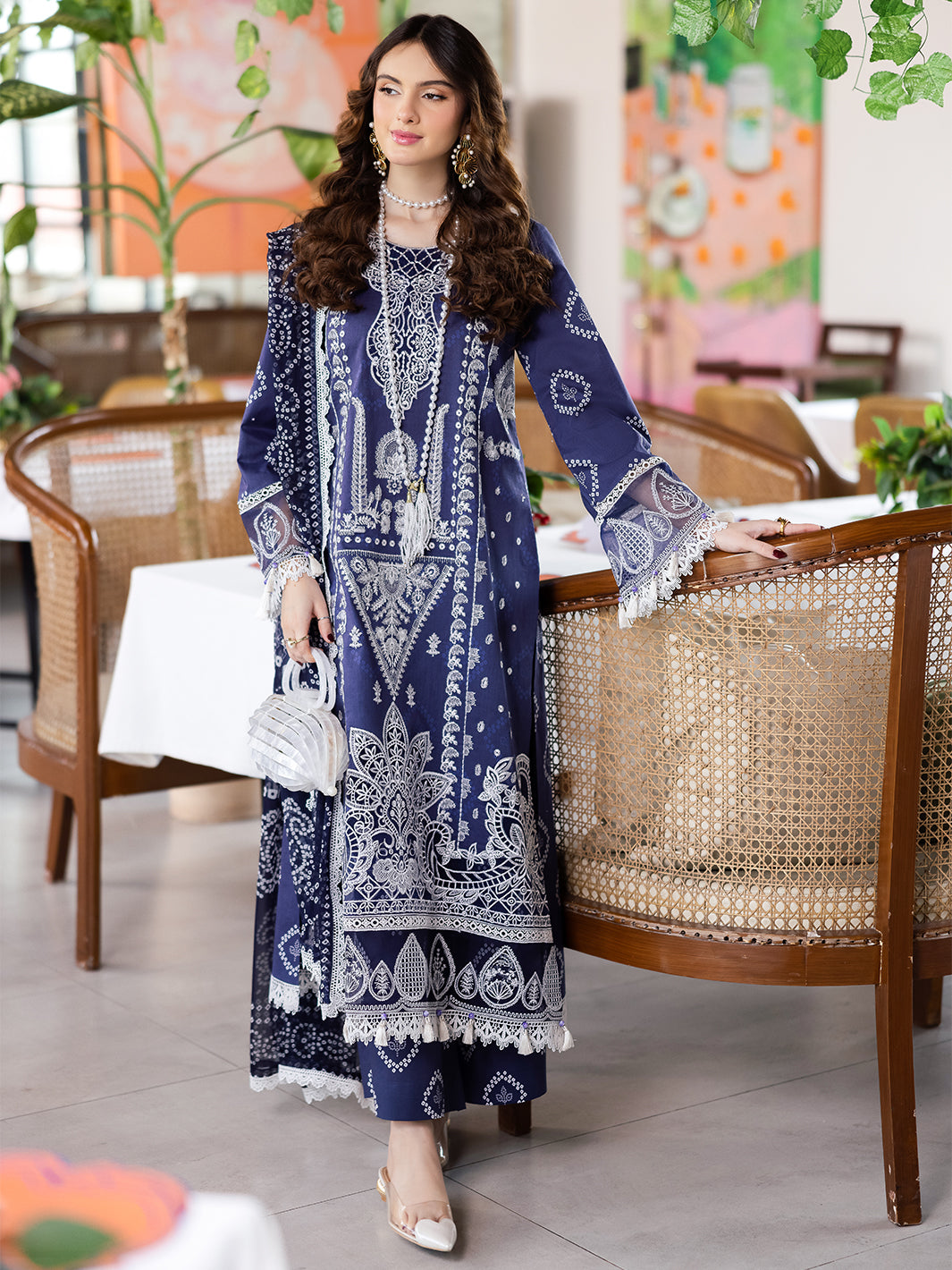 Mahnur - Afterhours Embroidered Lawn Suits Unstitched 3 Piece MN25AH D-6 Garden Glee - Summer Collection