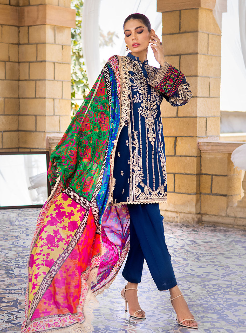 Zainab Chottani Luxury Chikankari Collection'23 - GULFISHAN-5B