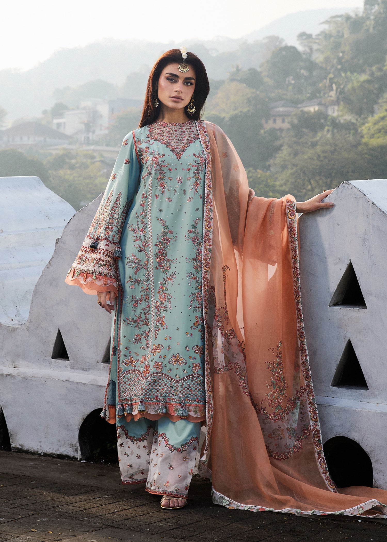 Hussain Rehar Embroidered Lawn Suit Unstitched 3 Piece HRR25LL D-12 Malibu - Summer Collection