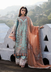 Hussain Rehar Embroidered Lawn Suit Unstitched 3 Piece HRR25LL D-12 Malibu - Summer Collection