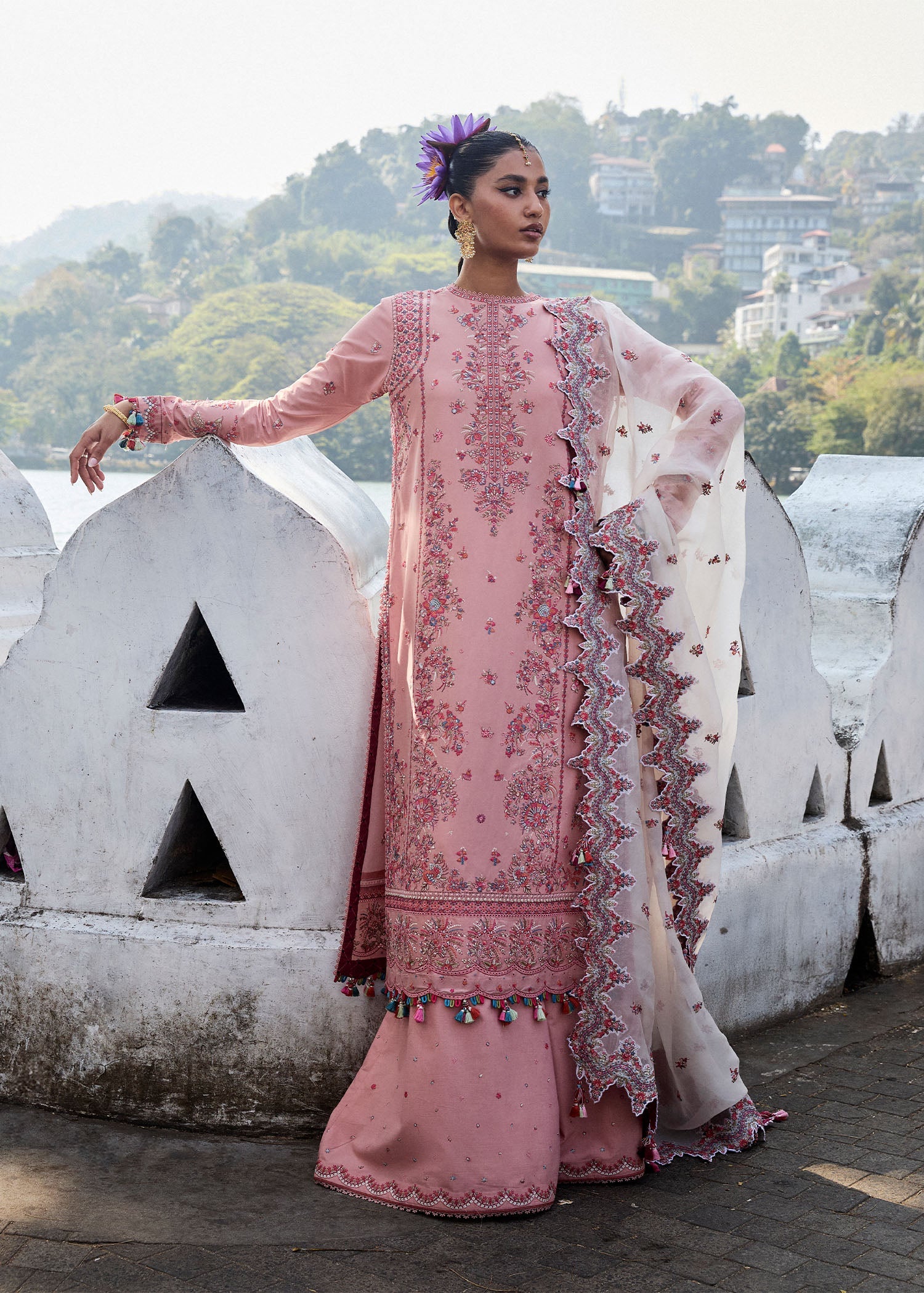 Hussain Rehar Embroidered Lawn Suit Unstitched 3 Piece HRR25LL D-07 Peaar - Summer Collection