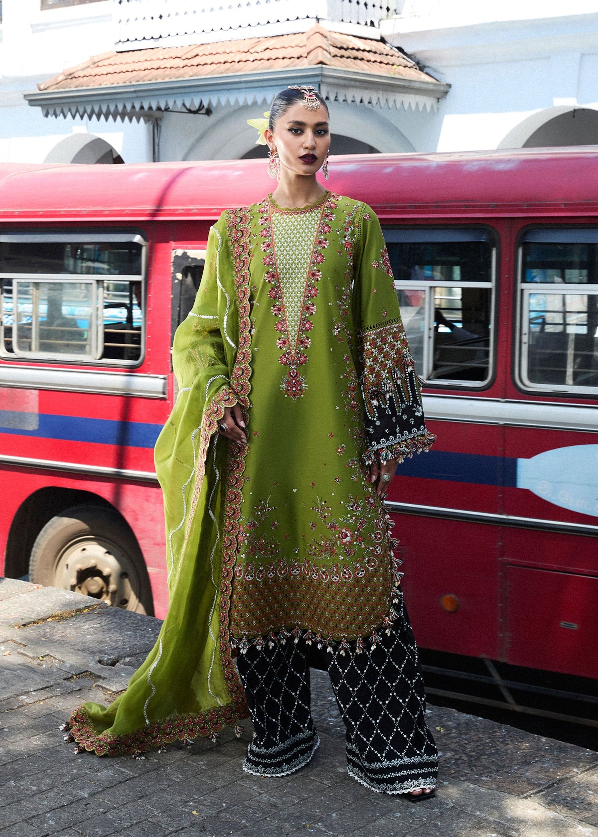 Hussain Rehar Embroidered Lawn Suit Unstitched 3 Piece HRR25LL D-01 Abass - Summer Collection