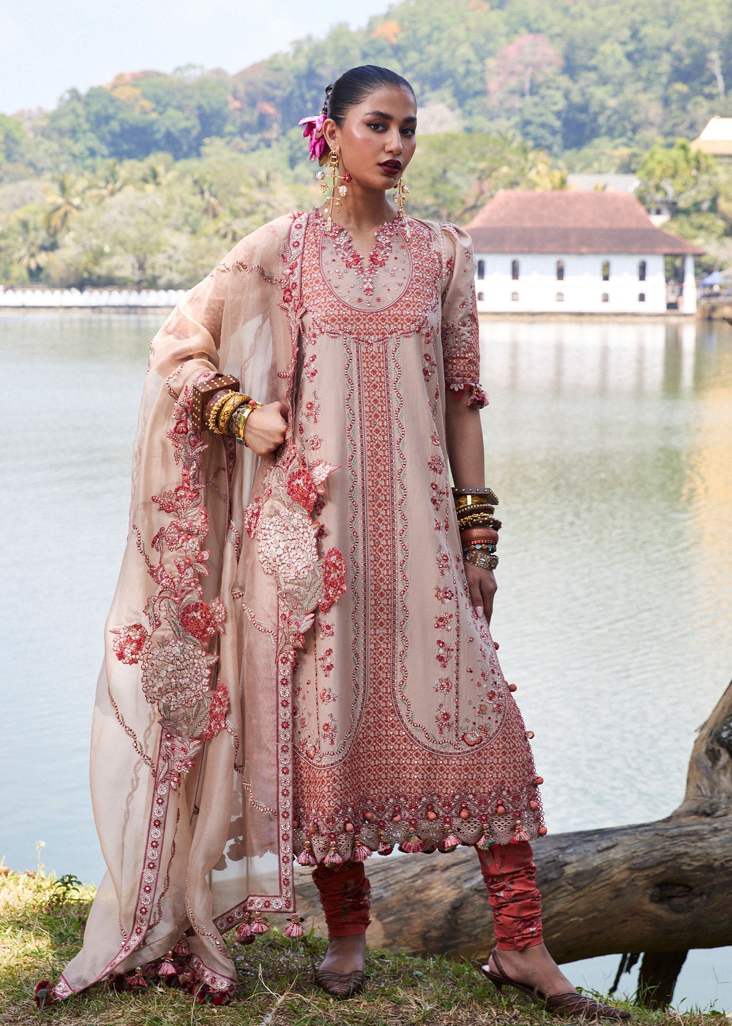 Hussain Rehar Embroidered Lawn Suit Unstitched 3 Piece HRR25LL D-02 Mari - Summer Collection