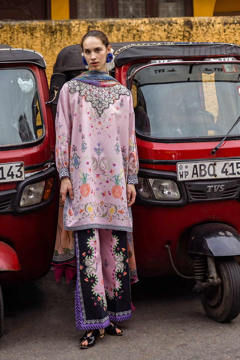 Mushq Printed Lawn Suits Unstitched 3 Piece MQ25LD2D 1-B Zoe - Summer Collection