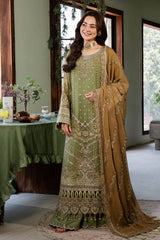 Naina by Imrozia Embroidered Chiffon Unstitched 3Pc Suit I-191 Aabia - Formals Collection