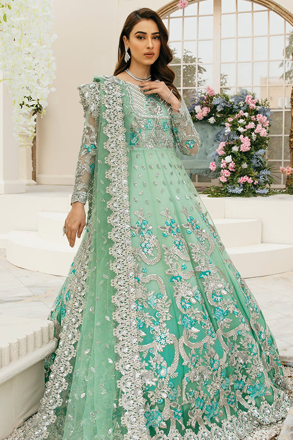 Imrozia Premium Bridal Embroidered Net Suit 3 Piece IMP25DS IB-17 Isla