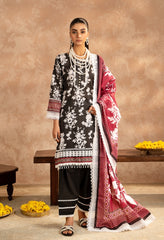 Mausummery Luxury Digital Printed Lawn - Jardin Noir