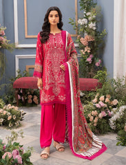 Mausummery Luxury Digital Printed Linen Unstitched 3 Piece Suit - MU25SSUL - AREZOU - Winter Collection