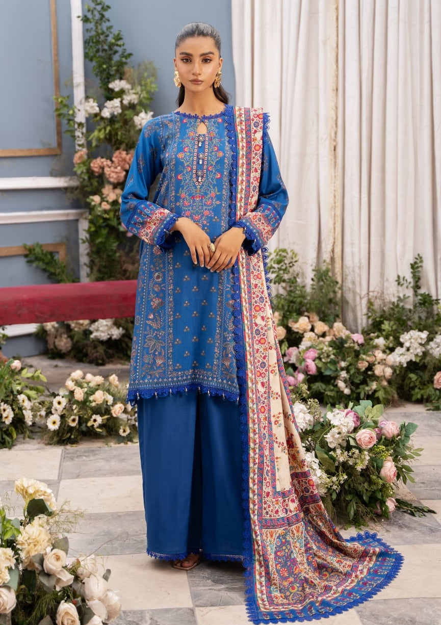 Mausummery Luxury Digital Printed Linen Unstitched 3 Piece Suit - MU25SSUL - FEROZEH - Winter Collection