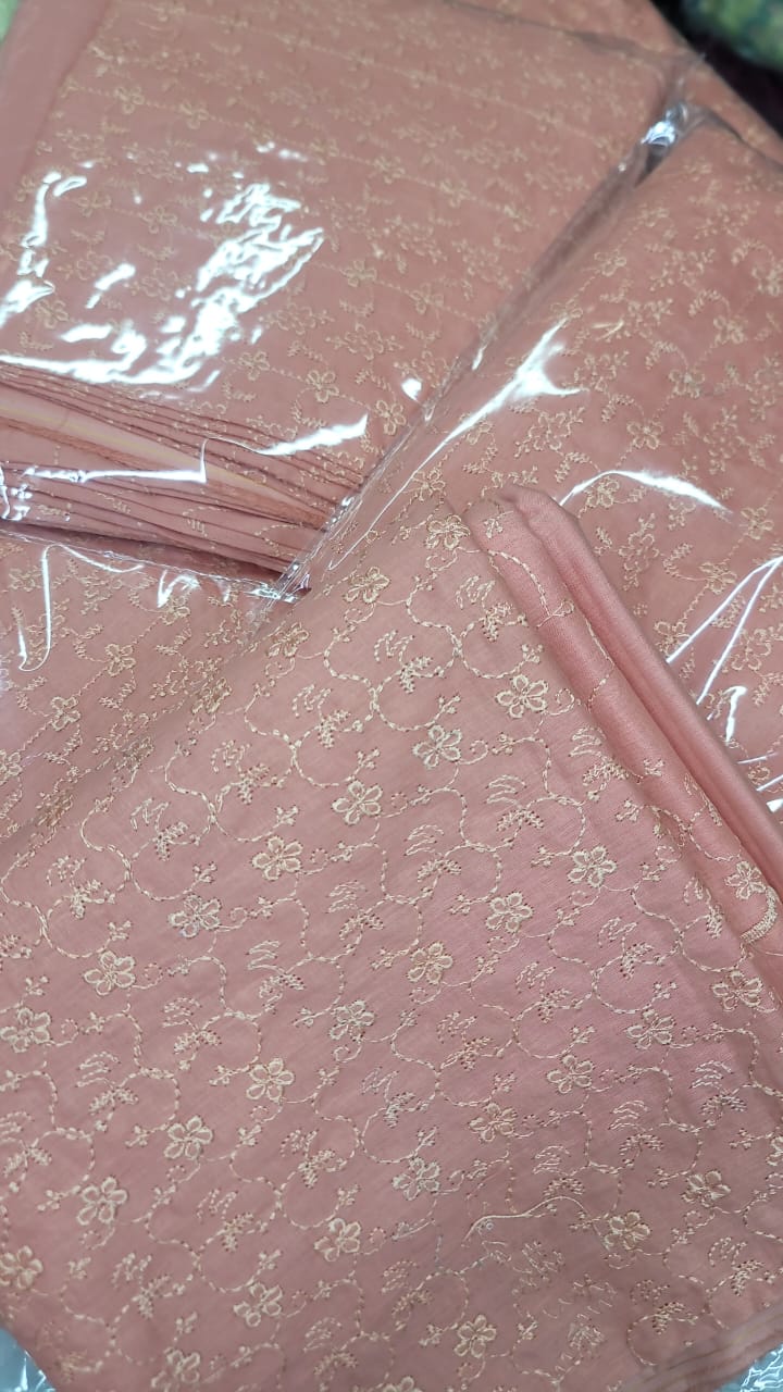 Lawn Embroidered 3pc Suit Unstitched / Lawn Embroidered Dupatta - 01