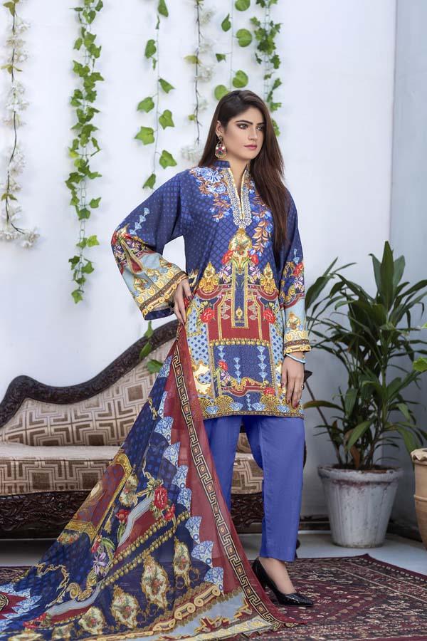 PIERCE - SALWA DIGITAL PRINTED & EMBROIDERED KARANDI - 01