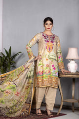 EMBER - SALWA DIGITAL PRINTED &amp; EMBROIDERED KARANDI - 007