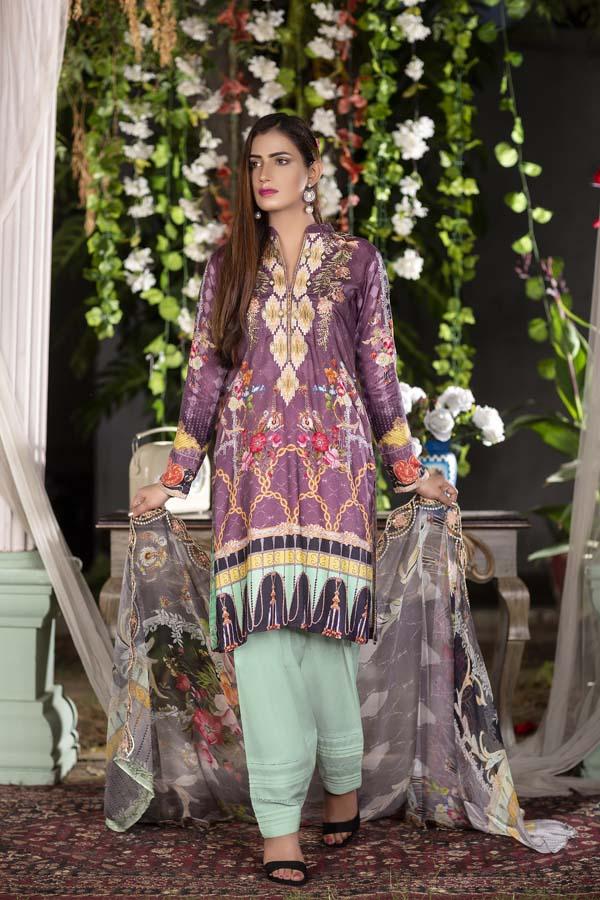 TERRA - INAYA DIGITAL PRINTED & EMBROIDERED LINEN - 01
