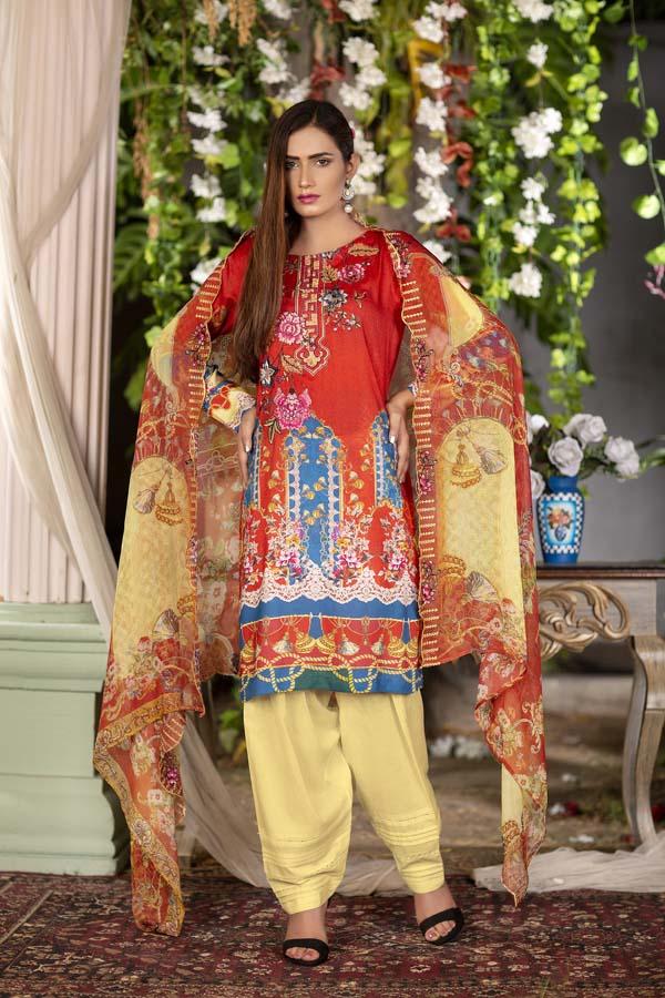 FERN - INAYA DIGITAL PRINTED & EMBROIDERED LINEN - 02