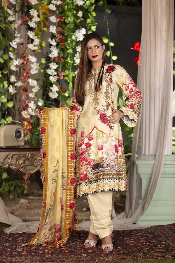 VIRIDIS - INAYA DIGITAL PRINTED & EMBROIDERED LINEN - 06