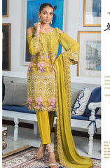 Jazmin by Zohan Textile Pure Chiffon Suits Unstitched 3 Piece JAZ-1A (Pure Chiffon)- Formal Collection