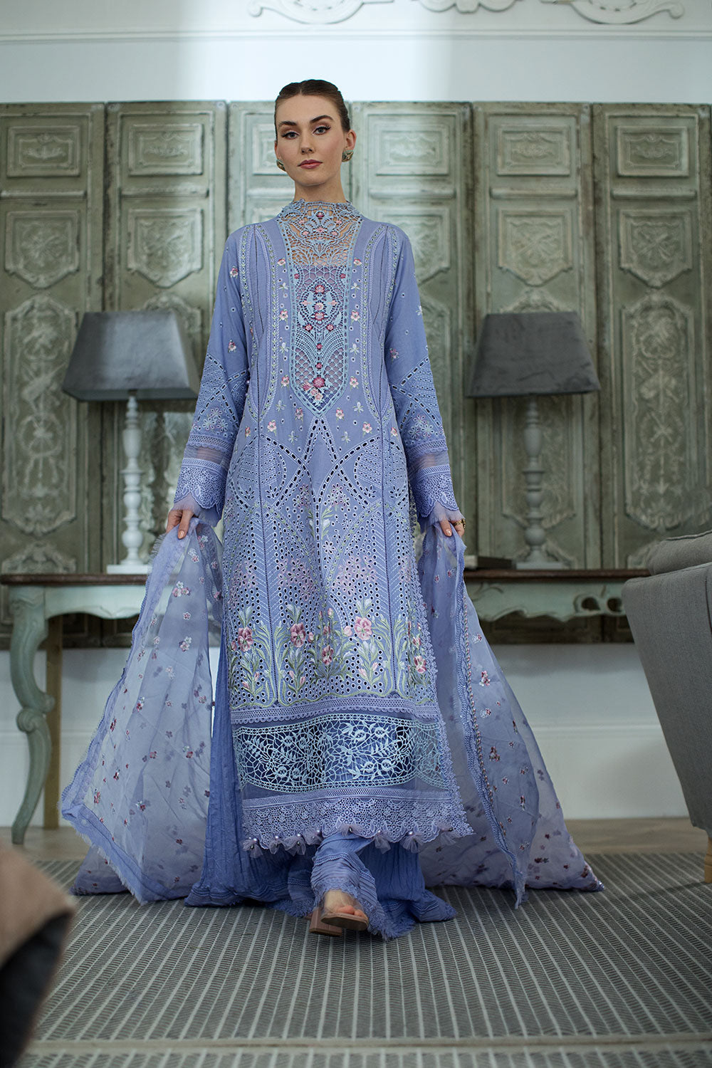 Sobia Nazir Luxury Lawn Embroidered’24 – 9B