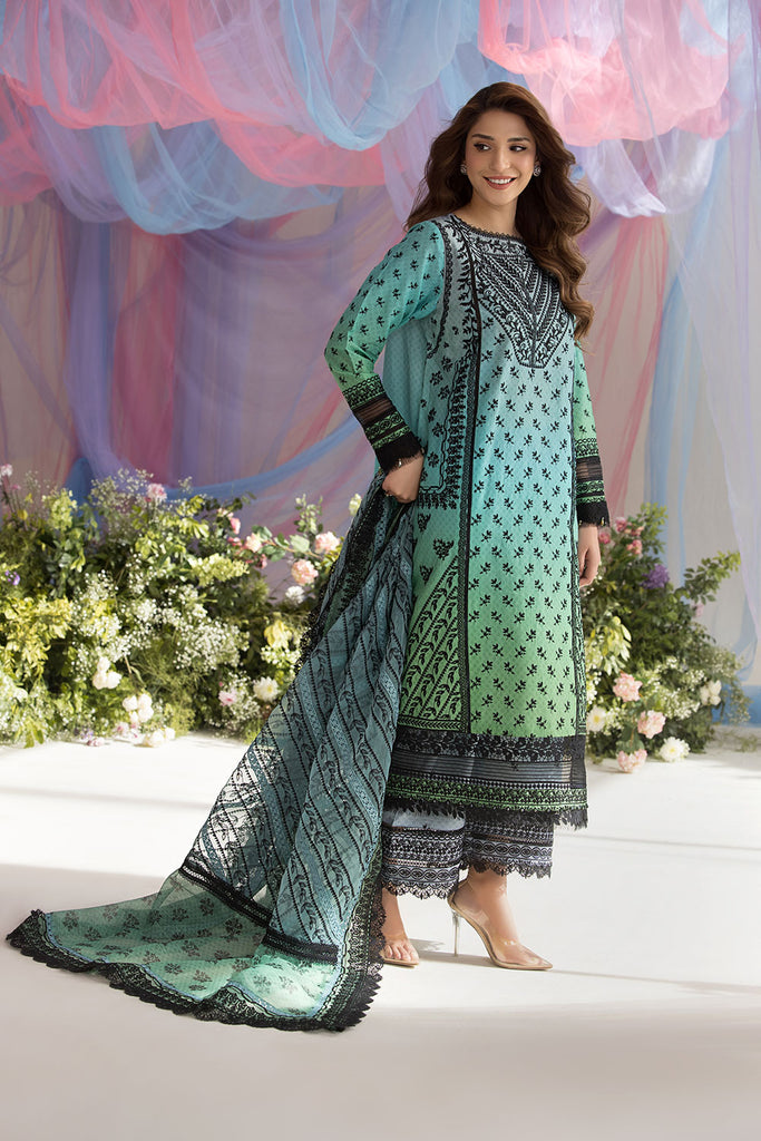 Sobia Nazir Embroidered Lawn Suit Unstitched 3 Piece SN25LL D-12A - Summer Collection