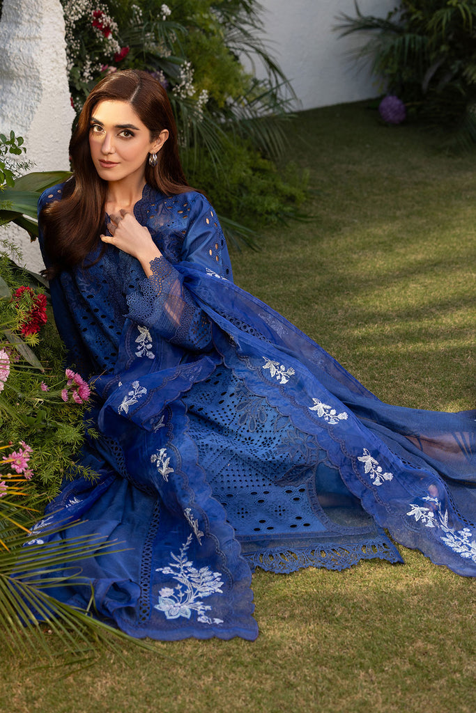 Sobia Nazir Embroidered Lawn Suit Unstitched 3 Piece SN25LL D-1B - Summer Collection