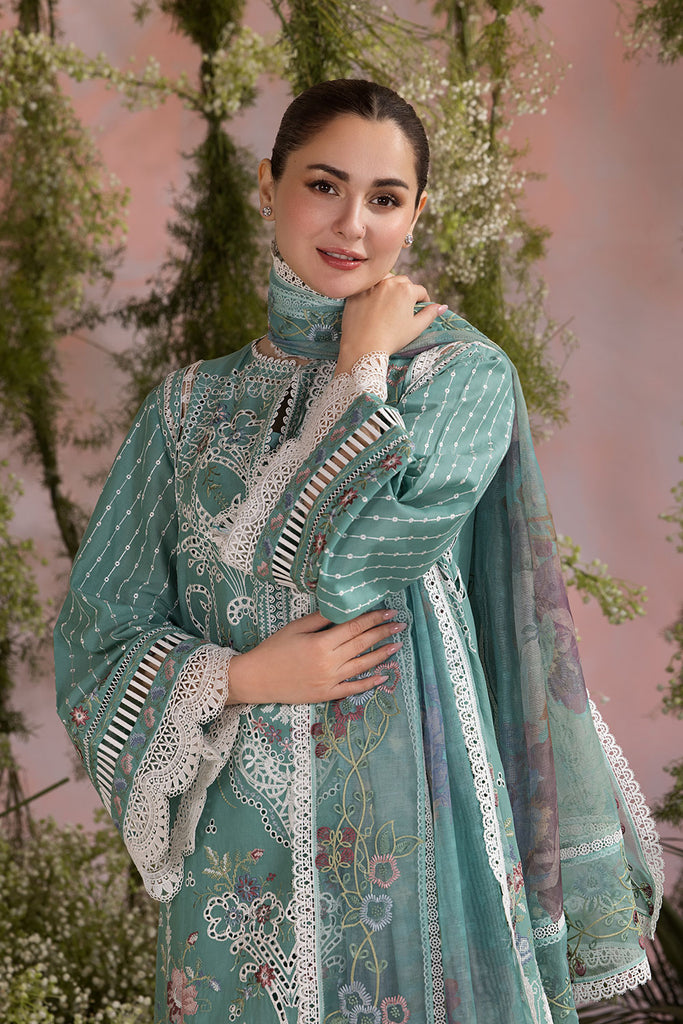 Sobia Nazir Embroidered Lawn Suit Unstitched 3 Piece SN25LL D-5B - Summer Collection