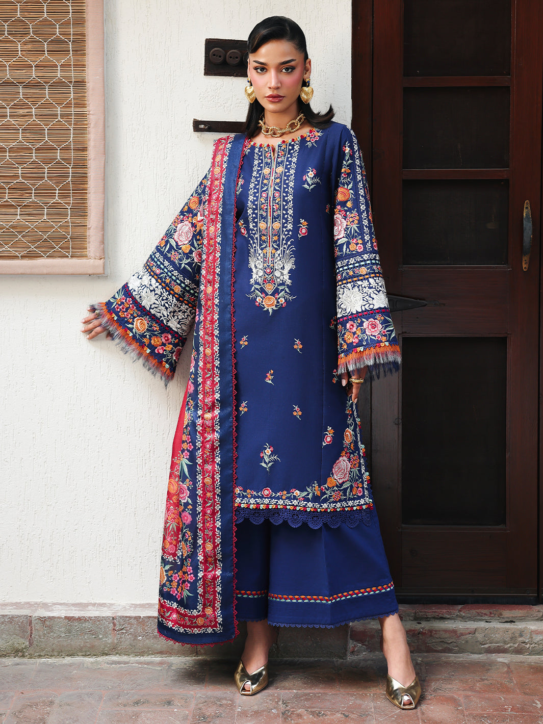 Lumina by Bin Ilyas Unstitched Embroidered Lawn 3 Piece Suit BI26UL L7 3A - Summer Collection