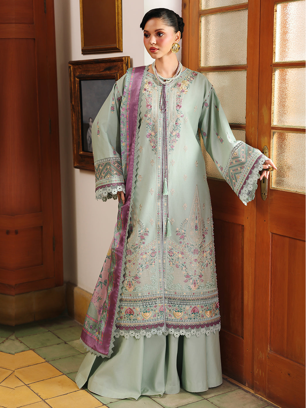 Lumina by Bin Ilyas Unstitched Embroidered Lawn 3 Piece Suit BI26UL L7 7A - Summer Collection
