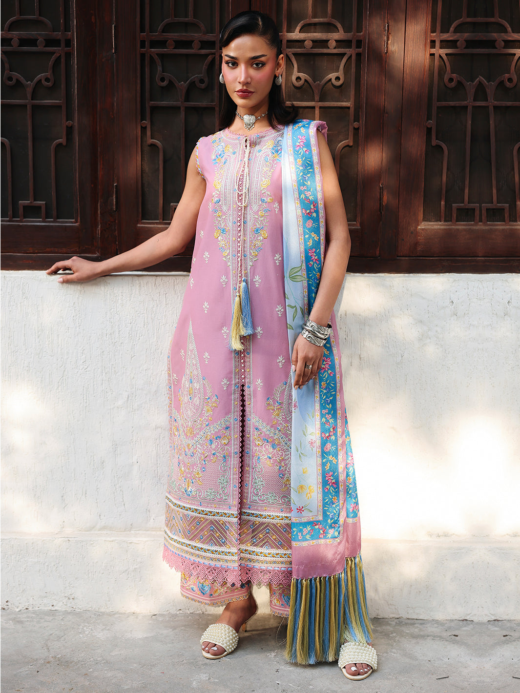 Lumina by Bin Ilyas Unstitched Embroidered Lawn 3 Piece Suit BI26UL L7 7B - Summer Collection