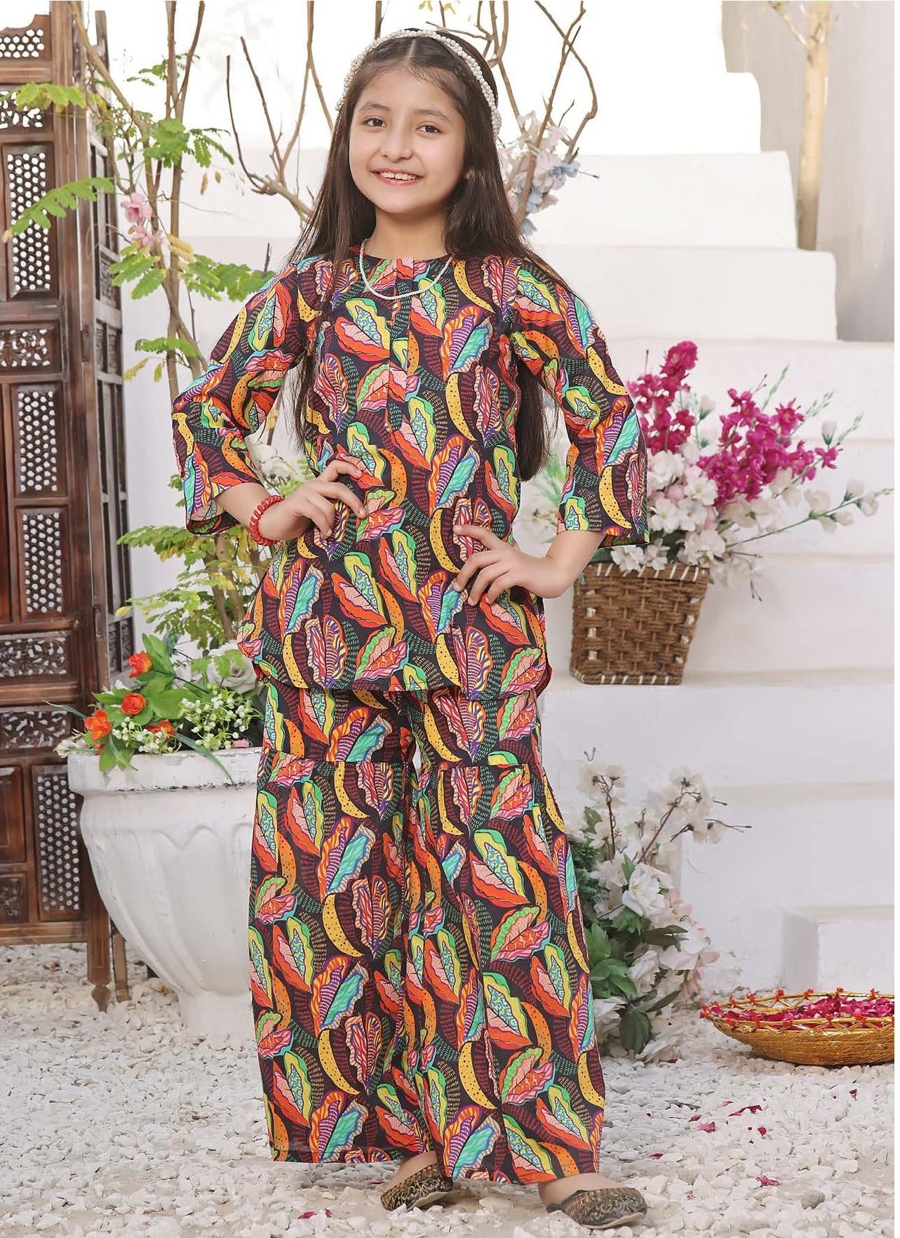 Malu Rani - Kids Unstitched Collection - Design 02