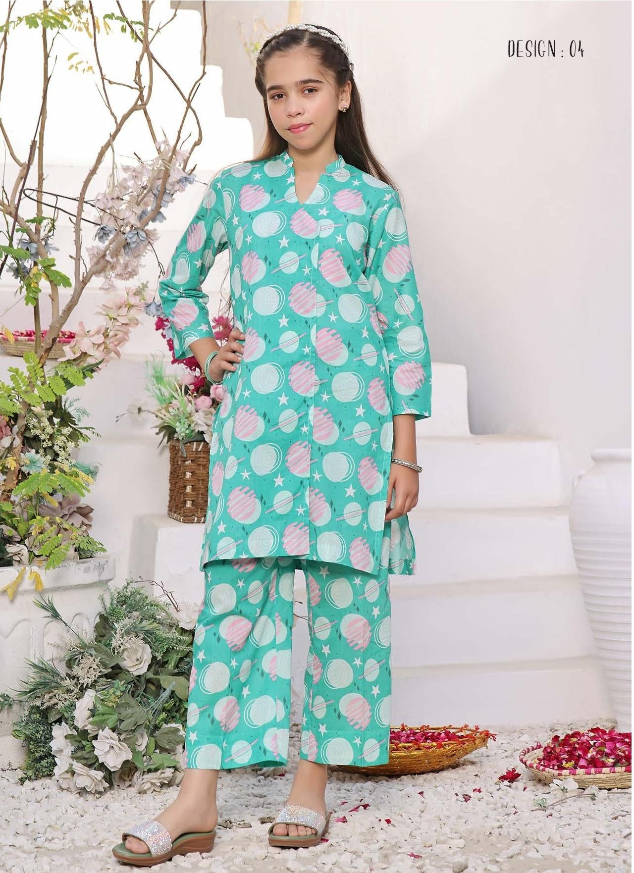 Malu Rani - Kids Unstitched Collection - Design 04