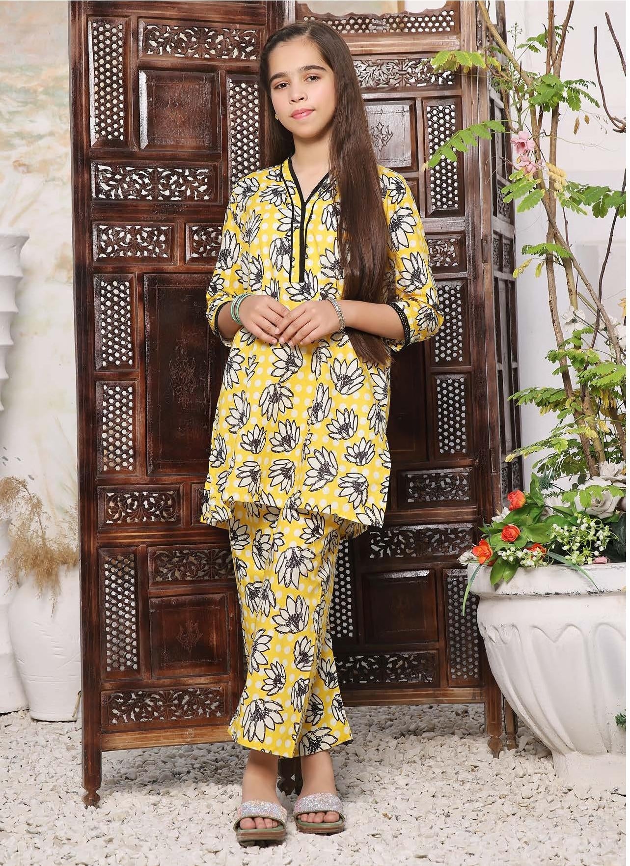 Malu Rani - Kids Unstitched Collection - Design 07