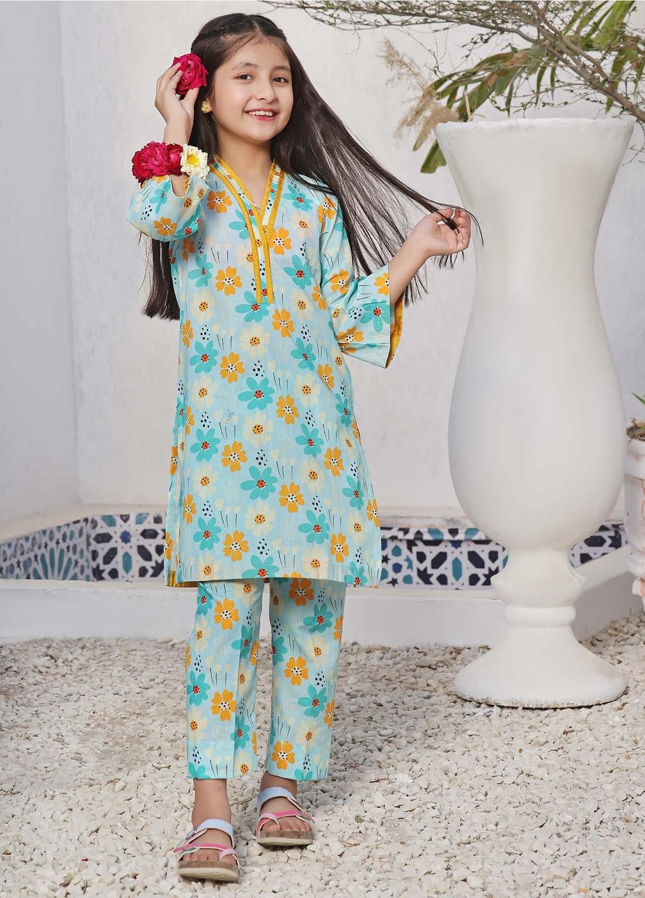 Malu Rani - Kids Unstitched Collection - Design 09