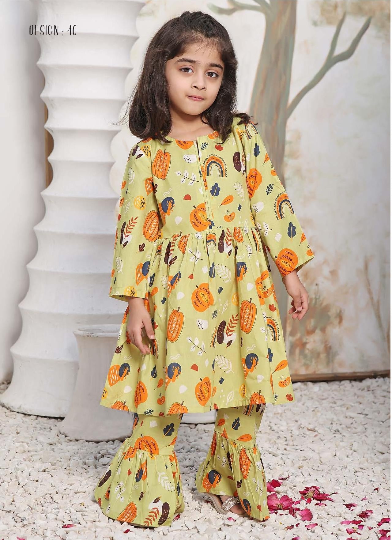 Malu Rani - Kids Unstitched Collection - Design 10