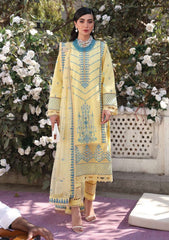 Afrozeh Lamhay Embroidered Lawn Suit Unstitched 3 Piece AF2423C AL-23-V1-07 Zephyr - Luxury Summer Collection
