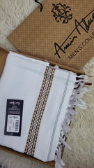 Amir Adnan's Traditional Woolen Shawl - FG-0001570-1000005-Luxury White