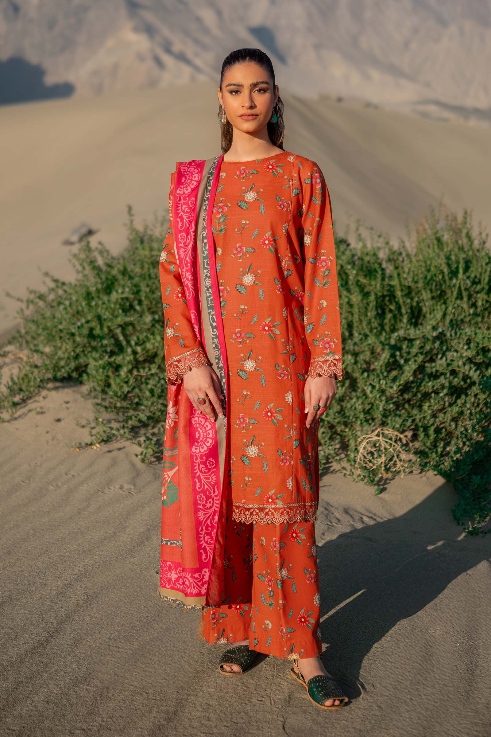 M Basics by Maria B Printed Khaddar Suits Unstitched 3 Piece MB24MB D-05 B - Winter Collection