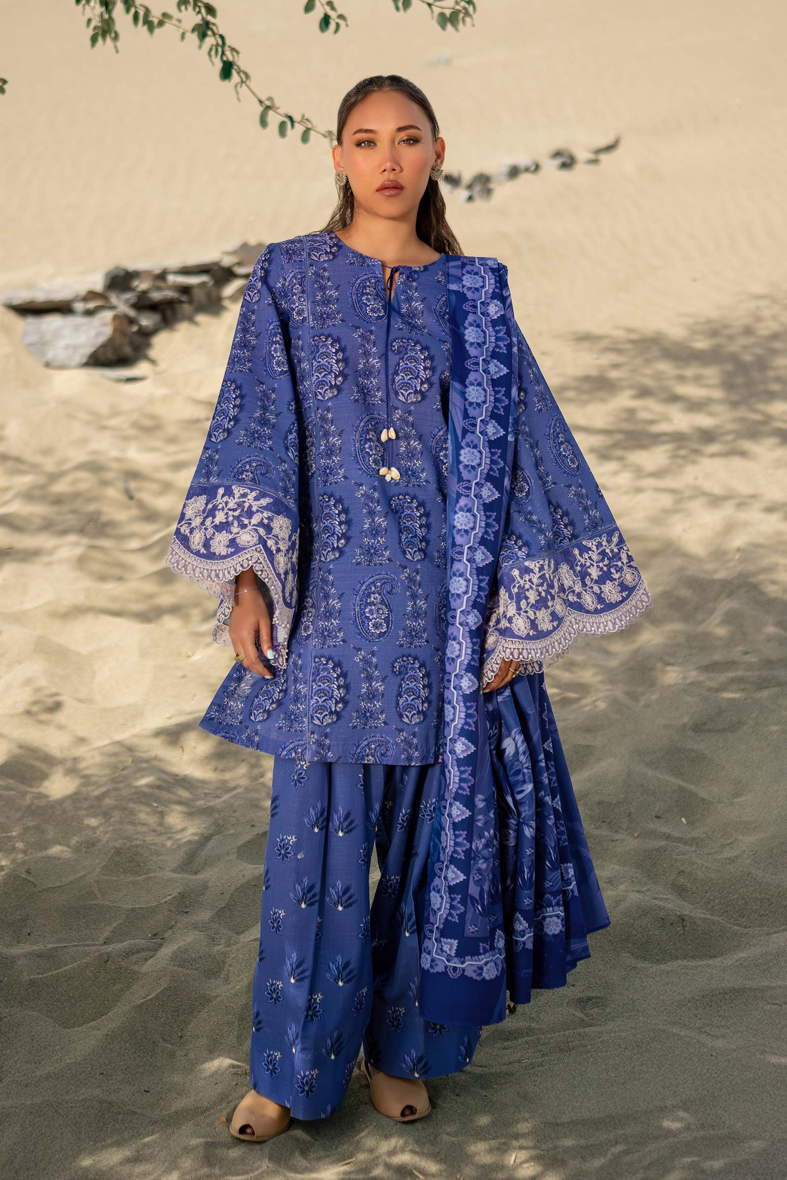 M Basics by Maria B Printed Khaddar Suits Unstitched 3 Piece MB24MB D-08 A - Winter Collection