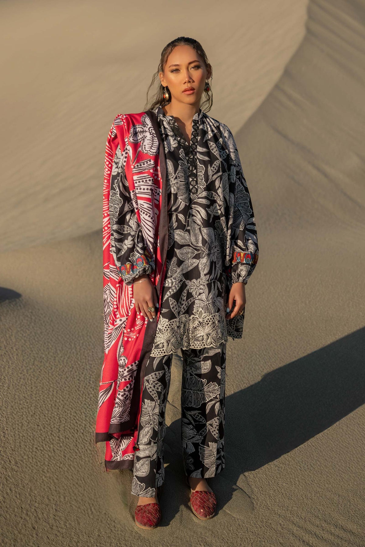 M Basics by Maria B Printed Khaddar Suits Unstitched 3 Piece MB24MB D-09 B - Winter Collection