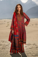 M Basics by Maria B Printed Marina Suits Unstitched 3 Piece MB24MB D-11 B - Winter Collection