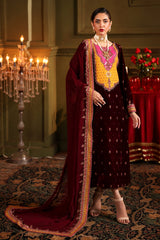 Signora by Charizma Embroidered Velvet Suits Unstitched 3 Piece CRZ24SV CVT4-12- Festive Collection