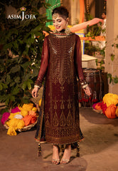 Asim Jofa Chamak-Damak Embroidered Chiffon Suits Unstitched 3 Piece AJ - AJCD-20