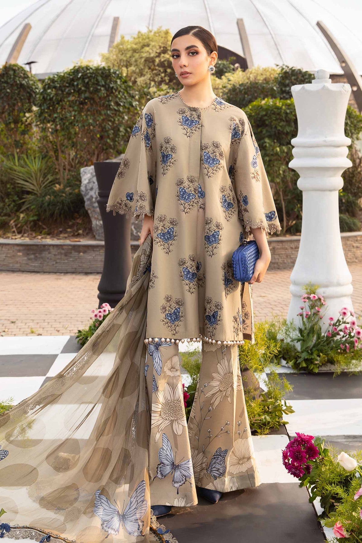 Maria.B Luxury Embroidered Lawn 3 Piece - Unstitched M.Prints | MPT-2105-B