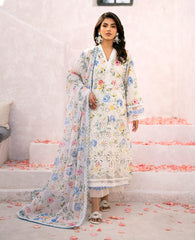 Baroque - Xenia Formals Embroidered Lawn Suit Unstitched 3 Piece ZE24S 661- ZARIFA - Summer Collection