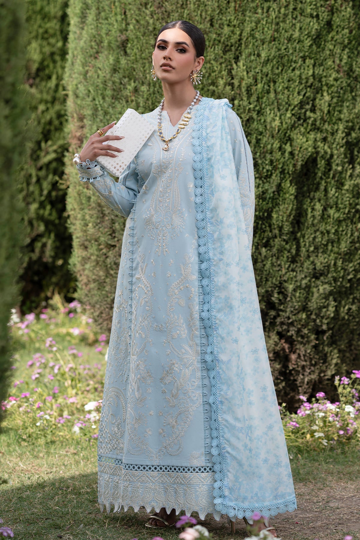 Zarposh Luxury Embroidered Lawn Suits Unstitched 3 Piece ZCLL25-Aveline